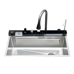 Bộ chậu chén bát 1 hố phím đàn inox 304 B-GEM V5I - Chính hãng