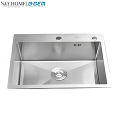 Chậu rửa chén bát 1 hố inox 304 B-Gem BG-R5045_1H, BG-R6045_1H, BG-R6845_1H, BG-R7545_1H, BG-R8050_1H, BG-R8245_1H, BG-R9050_1H, BG-R10050_1H tại thành phố Hồ Chí Minh