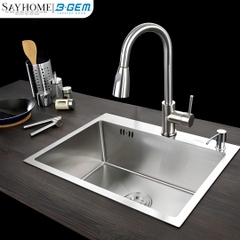 Chậu rửa chén bát 1 hố inox 304 B-Gem BG-R5045_1H, BG-R6045_1H, BG-R6845_1H, BG-R7545_1H, BG-R8050_1H, BG-R8245_1H, BG-R9050_1H, BG-R10050_1H tại thành phố Hồ Chí Minh