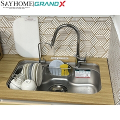 Chậu rửa chén bát 1 hố inox 304 GRANDX GX7848JP HIKARI 78cm - Chính hãng