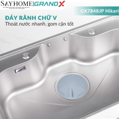 Chậu rửa chén bát 1 hố inox 304 GRANDX GX7848JP HIKARI 78cm - Chính hãng