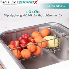 Chậu rửa chén bát 1 hố inox 304 GRANDX GX7848JP HIKARI 78cm - Chính hãng