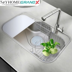 Chậu rửa chén bát 1 hố inox 304 GRANDX GX7848JP HIKARI 78cm - Chính hãng