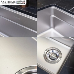 Chậu rửa chén bát 1 hố NOBINOX ARVO V676 75,8cm - Bảo hành lên đến 10 năm