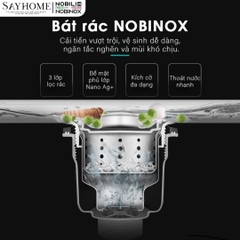 Chậu rửa chén bát 1 hố NOBINOX LUMIA NJ510B 83cm - Bảo hành lên đến 10 năm