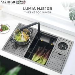 Chậu rửa chén bát 1 hố NOBINOX LUMIA NJ510B 83cm - Bảo hành lên đến 10 năm