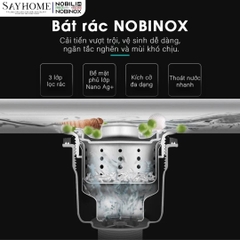 Chậu rửa chén bát 1 hố NOBINOX LUMIA NJ511B 98cm - Bảo hành lên đến 10 năm