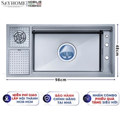 Chậu rửa chén bát 1 hố NOBINOX LUMIA NJ511B 98cm - Bảo hành lên đến 10 năm