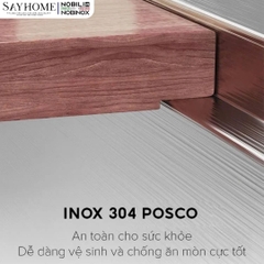 Chậu rửa chén bát 1 hố NOBINOX LUMIA NJ511B 98cm - Bảo hành lên đến 10 năm