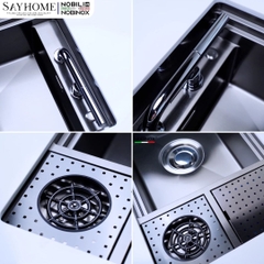 Chậu rửa chén bát 1 hố NOBINOX LUMIA NJ511B 98cm - Bảo hành lên đến 10 năm