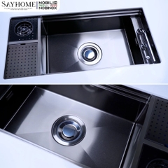 Chậu rửa chén bát 1 hố NOBINOX LUMIA NJ511B 98cm - Bảo hành lên đến 10 năm