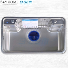 Chậu rửa chén bát B-Gem BG-7848CPH SKY 3D bán nguyệt inox 304 - Hàng chính hãng B-GEM