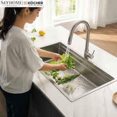 Chậu rửa chén bát 1 hố inox 304 KOCHER TERA S7644 76cm - Chính hãng