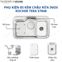 Chậu rửa chén bát 1 hố inox 304 KOCHER TERA S7848 78cm - Chính hãng