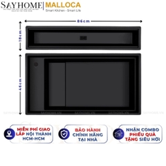 Chậu rửa chén bát đá Granite 2 hố MALLOCA MYST K86S - MYST K86L - Chính hãng