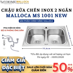 Chậu rửa chén inox MALLOCA MS 1001 NEW - Hàng chính hãng