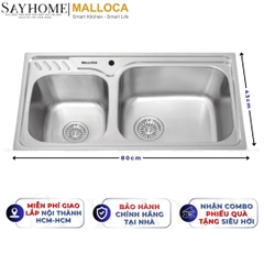 Chậu rửa chén inox MALLOCA MS 1003 NEW - Hàng chính hãng