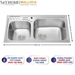 Chậu rửa chén inox MALLOCA MS 1003 NEW - Hàng chính hãng