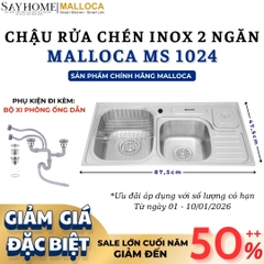 Chậu rửa chén inox MALLOCA MS 1024 - Hàng chính hãng