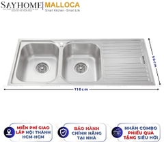 Chậu rửa chén inox MALLOCA MS 1025R NEW - Hàng chính hãng