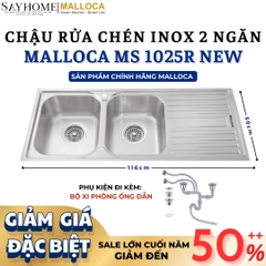 Chậu rửa chén inox MALLOCA MS 1025R NEW - Hàng chính hãng