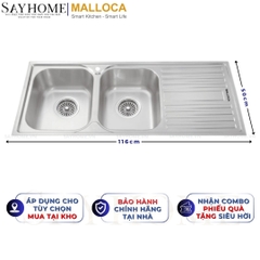 Chậu rửa chén inox MALLOCA MS 1025R NEW - Hàng chính hãng
