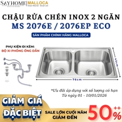 Chậu rửa chén inox MALLOCA MS 2076E / 2076EP ECO - Hàng chính hãng