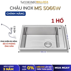 Chậu rửa chén bát 1 hố inox 304 MALLOCA MS 5066W - Chính hãng