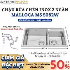 Chậu rửa chén inox MALLOCA MS 5082W - Hàng chính hãng