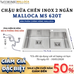 Chậu rửa chén inox MALLOCA MS 620T - Hàng chính hãng