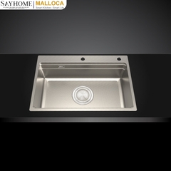 Chậu rửa chén inox MALLOCA MS 7650 LINEN - Hàng chính hãng