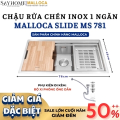 Chậu rửa chén inox MALLOCA Slide MS 781 - Hàng chính hãng