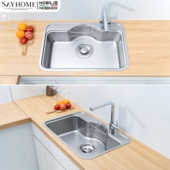 Chậu rửa chén bát 1 hố NOBINOX ROSA NN975D 78cm - Bảo hành lên đến 10 năm