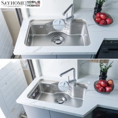 Chậu rửa chén bát 1 hố NOBINOX ROSA NN975D 78cm - Bảo hành lên đến 10 năm