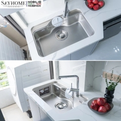 Chậu rửa chén bát 1 hố NOBINOX ROSA NN975D 78cm - Bảo hành lên đến 10 năm