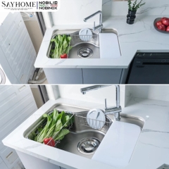 Chậu rửa chén bát 1 hố NOBINOX ROSA NN975D 78cm - Bảo hành lên đến 10 năm