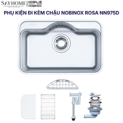 Chậu rửa chén bát 1 hố NOBINOX ROSA NN975D 78cm - Bảo hành lên đến 10 năm