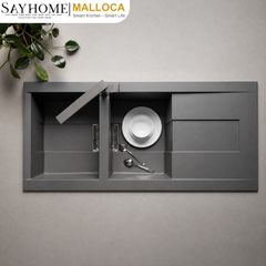 Chậu rửa chén bát đá Granite 2 hố MALLOCA SMART K-500 tại Thành phố Hồ Chí Minh