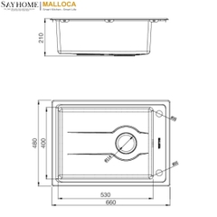 Chậu rửa chén inox Malloca MS 5066W tại thành phố Hồ Chí Minh
