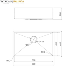 Chậu rửa chén inox Malloca MS 6070 tại thành phố Hồ Chí Minh