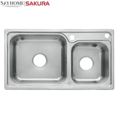 Chậu rửa chén bát SAKURA ST-3201N cao cấp INOX 304 - Chính hãng