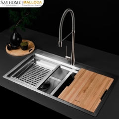 Chậu rửa chén inox 2 hố Malloca Slide MS 862 tại thành phố Hồ Chí Minh