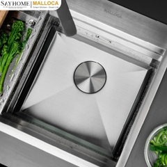 Chậu rửa chén inox 2 hố Malloca Slide MS 862 tại thành phố Hồ Chí Minh