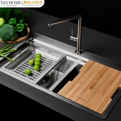 Chậu rửa chén inox 2 hố Malloca Slide MS 862 tại thành phố Hồ Chí Minh