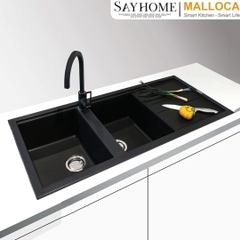 Chậu rửa đá 2 ngăn Malloca NERO K-50040 tại thành phố Hồ Chí Minh