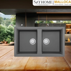Chậu rửa đá 2 ngăn Malloca TITANIUM K-45073 tại thành phố Hồ Chí Minh