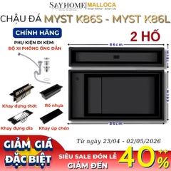 Chậu rửa chén bát đá Granite 2 hố MALLOCA MYST K86S - MYST K86L - Chính hãng