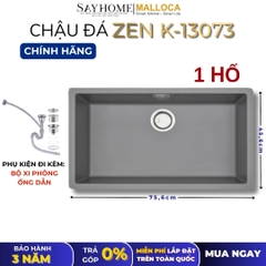 Chậu rửa chén bát đá Granite 1 hố MALLOCA ZEN K-13073 75cm - Chính hãng