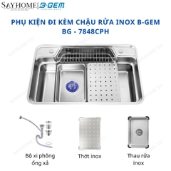 Chậu rửa chén bát 1 hố inox 304 B-GEM BG - 7848CPH 78cm tại thành phố Hồ Chí Minh