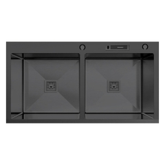 Chậu rửa inox KAFF KF-HMS9050-B phủ nano - Hàng chính hãng